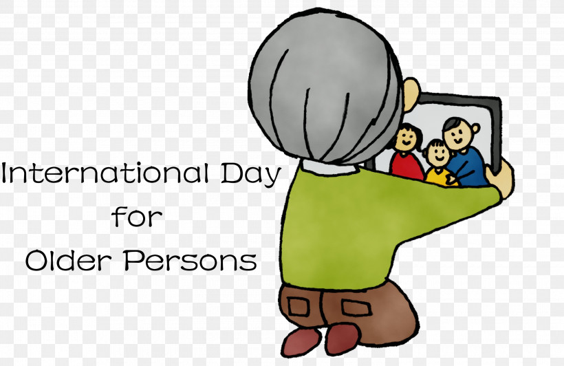 Cartoon Joint Happiness Line H&m, PNG, 3000x1947px, International Day For Older Persons, Behavior, Cartoon, Happiness, Hm Download Free
