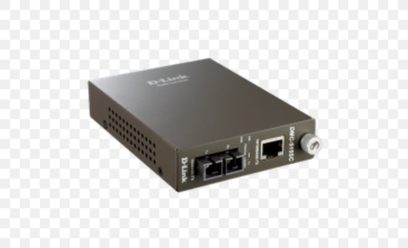 Fiber Media Converter 100BASE-FX 100BASE-TX Multi-mode Optical Fiber D-Link DMC 300SC, PNG, 500x500px, Fiber Media Converter, Electronic Device, Electronics, Electronics Accessory, Ethernet Hub Download Free