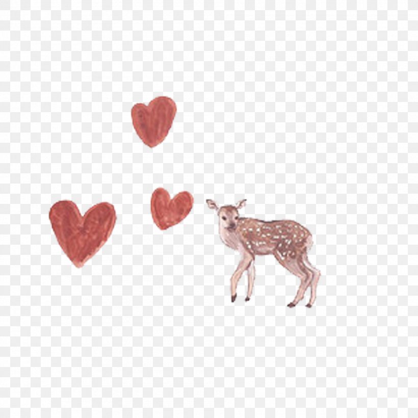 Deer Wallpaper, PNG, 1890x1890px, Deer, Baidu Wangpan, Cartoon, Heart, Pink Download Free