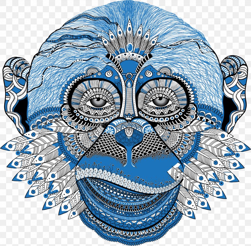 New Year's Eve Monkey Ape Clip Art, PNG, 2113x2077px, New Year S Eve, Ape, Art, Beak, Bird Download Free