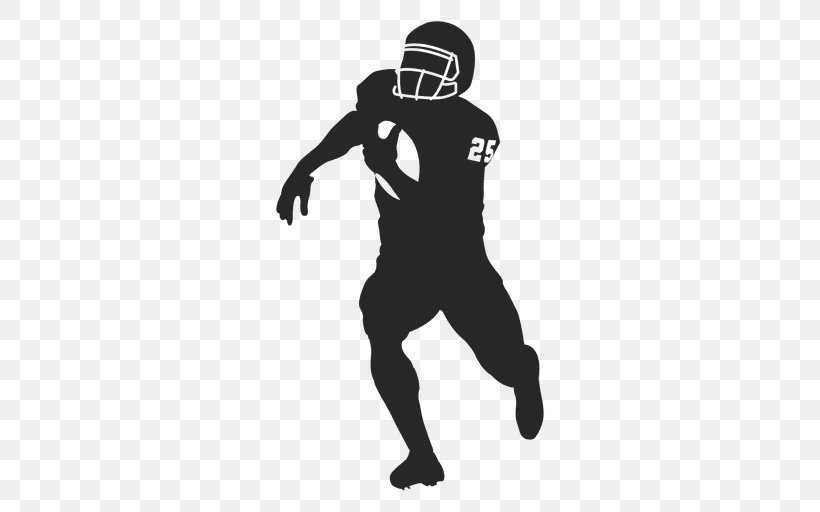 American Football Rugby Silhouette, PNG, 512x512px, American Football, American Football Player, Black, Black And White, Central Missouri Mules Football Download Free