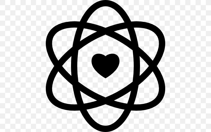 Science Symbol Atom, PNG, 512x512px, Science, Atom, Black And White, Computer Science, Heart Download Free