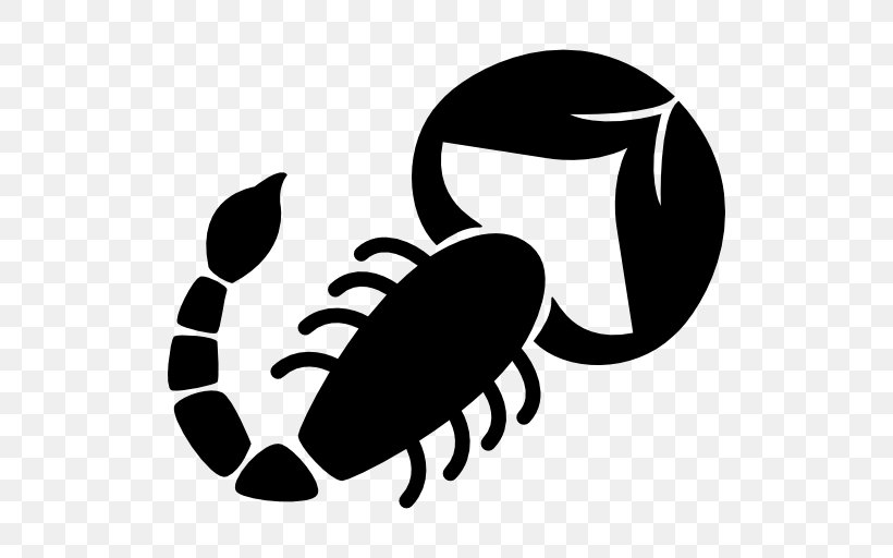 Scorpion Zodiac Astrological Sign Shape, PNG, 512x512px, Scorpion, Artwork, Astrological Sign, Astrology, Black And White Download Free