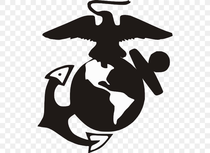 United States Marine Corps Eagle, Globe, And Anchor Military Marines, PNG, 528x597px, United States, Army Officer, Art, Artwork, Black And White Download Free
