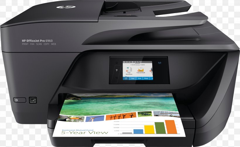 Hewlett-Packard HP Officejet Pro 6960 Multi-function Printer, PNG, 2999x1841px, Hewlettpackard, Computer Software, Device Driver, Electronic Device, Electronics Download Free