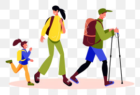 Hiking - Family Hiking Adventure PNG