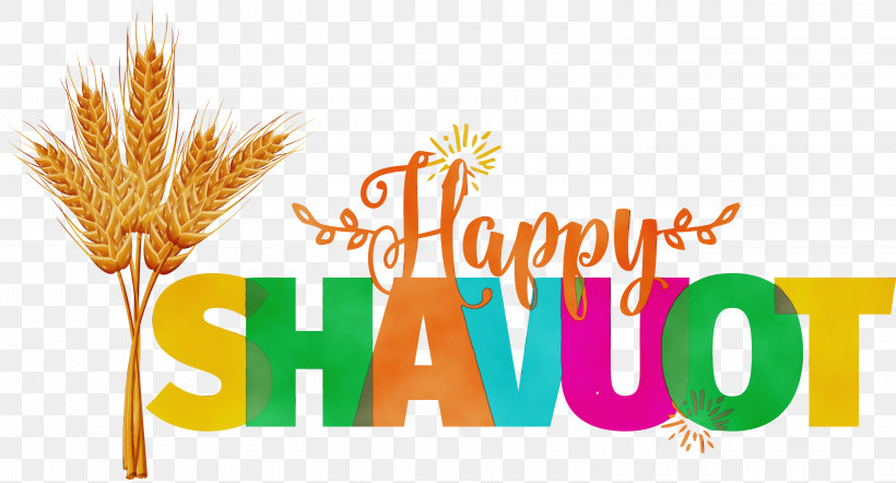 Logo Commodity Grasses Font Meter, PNG, 3000x1618px, Happy Shavuot, Commodity, Grasses, Jewish, Logo Download Free