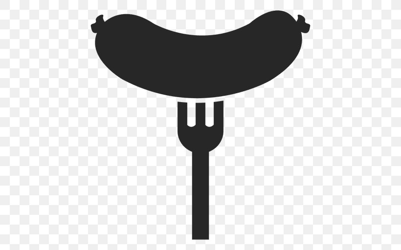 Hot Dog Barbecue Sausage Vector Graphics Bratwurst, PNG, 512x512px, Hot Dog, Barbecue, Black And White, Bratwurst, Food Download Free
