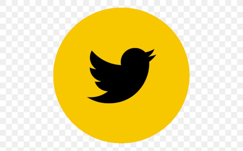 Silhouette Symbol Yellow Clip Art, PNG, 512x512px, Social Media, Beak, Bird, Brand, Business Download Free