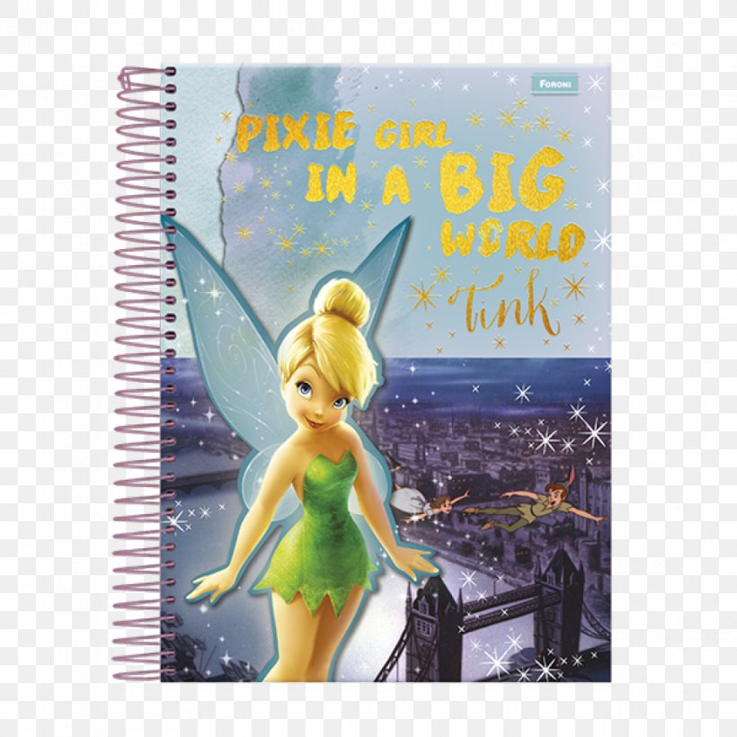 Notebook Caderno Universitário Espiral Capa Dura 1X1 96 Folhas Foroni Tinker Bell Pixie Vac17 Hardcover Wire, PNG, 926x926px, 2018, Notebook, Case, Fictional Character, Hardcover Download Free