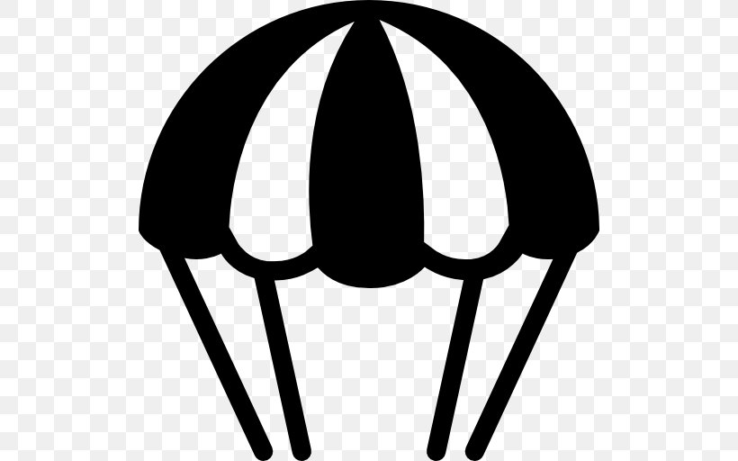 Parachute Parachuting Clip Art, PNG, 512x512px, Parachute, Artwork, Black, Black And White, Headgear Download Free