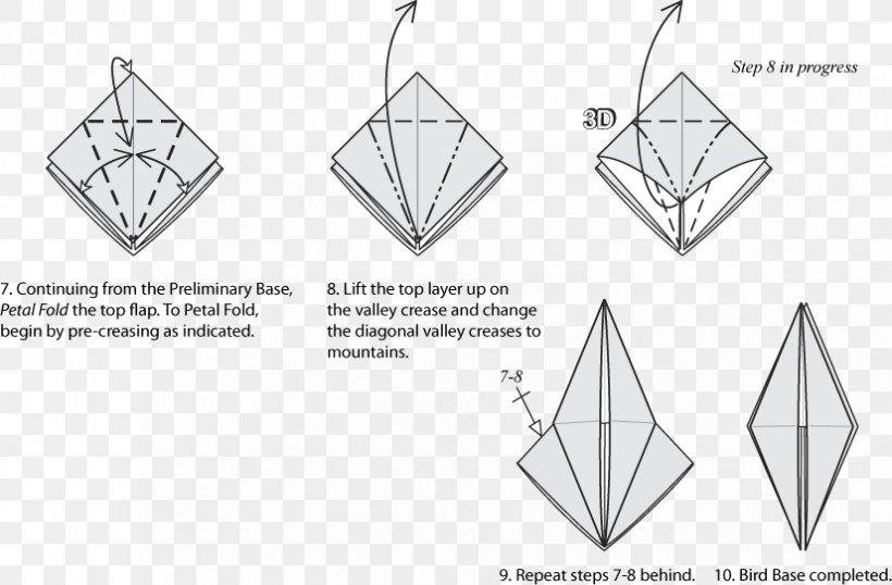 Bases Classiques De L'origami Bird Crane Paper, PNG, 826x542px, Origami, Area, Bird, Black And White, Body Jewelry Download Free