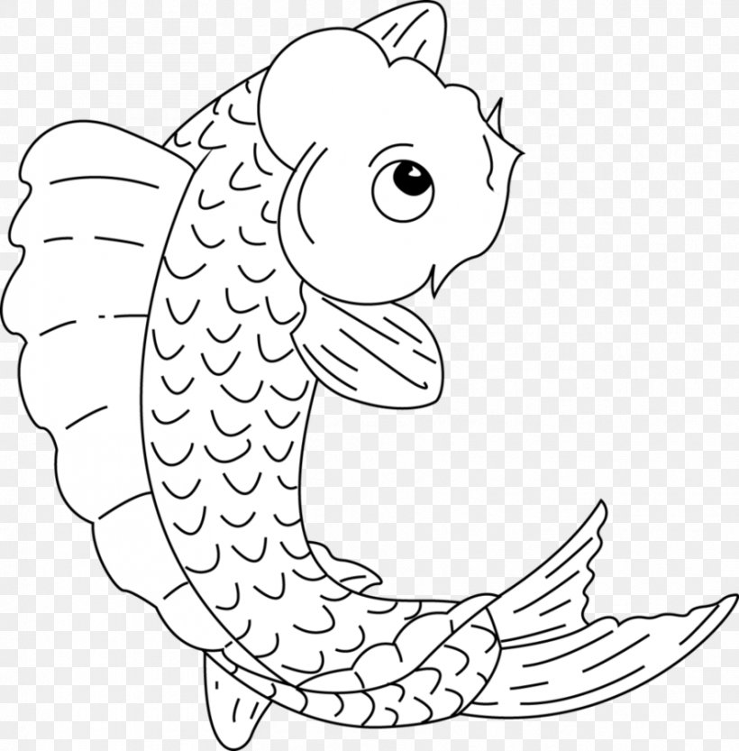 Common Carp Drawing Black And White Line Art, PNG, 886x901px, Watercolor, Cartoon, Flower, Frame, Heart Download Free