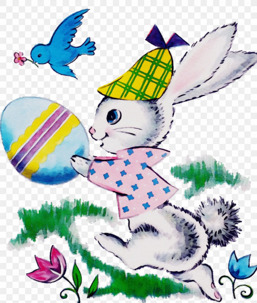 Easter Bunny, PNG, 1046x1236px, Watercolor, Cartoon, Cat, Cats M, Creativity Download Free
