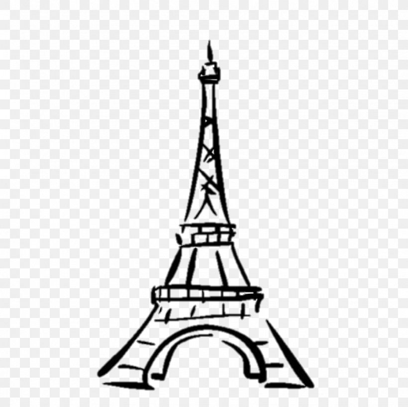 Eiffel Tower Drawing Clip Art, PNG, 1126x1125px, Eiffel Tower, Art, Art Museum, Black And White, Cartoon Download Free