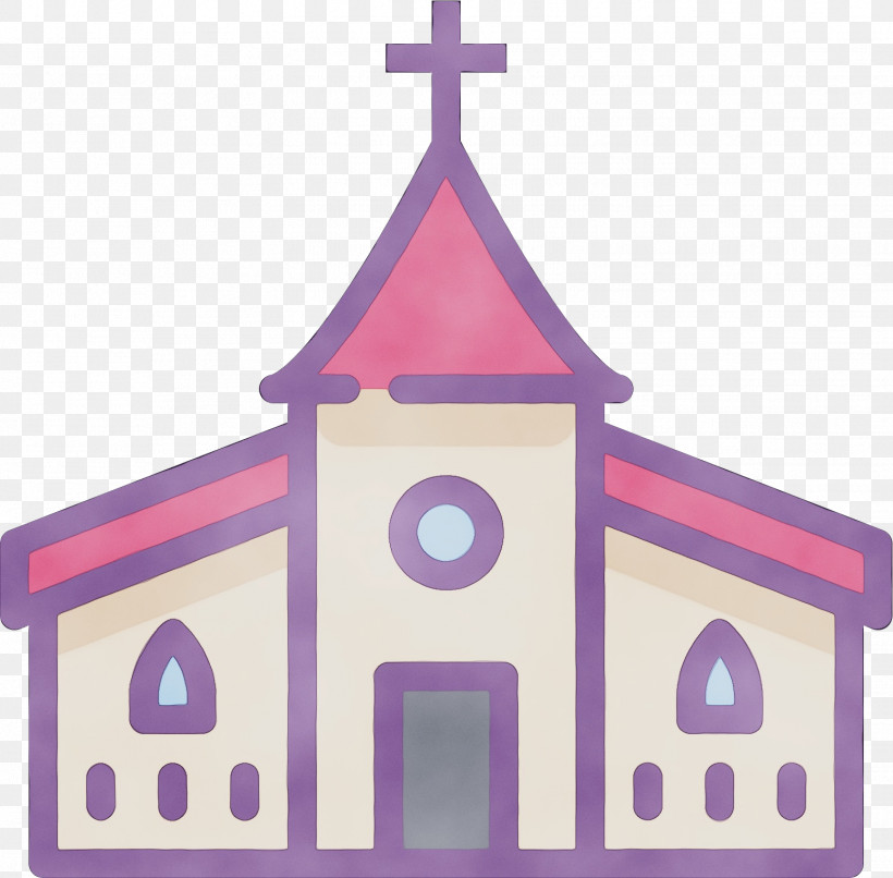 Pink Church Birdhouse Chapel Steeple, PNG, 1551x1526px, Watercolor, Birdhouse, Chapel, Church, Paint Download Free