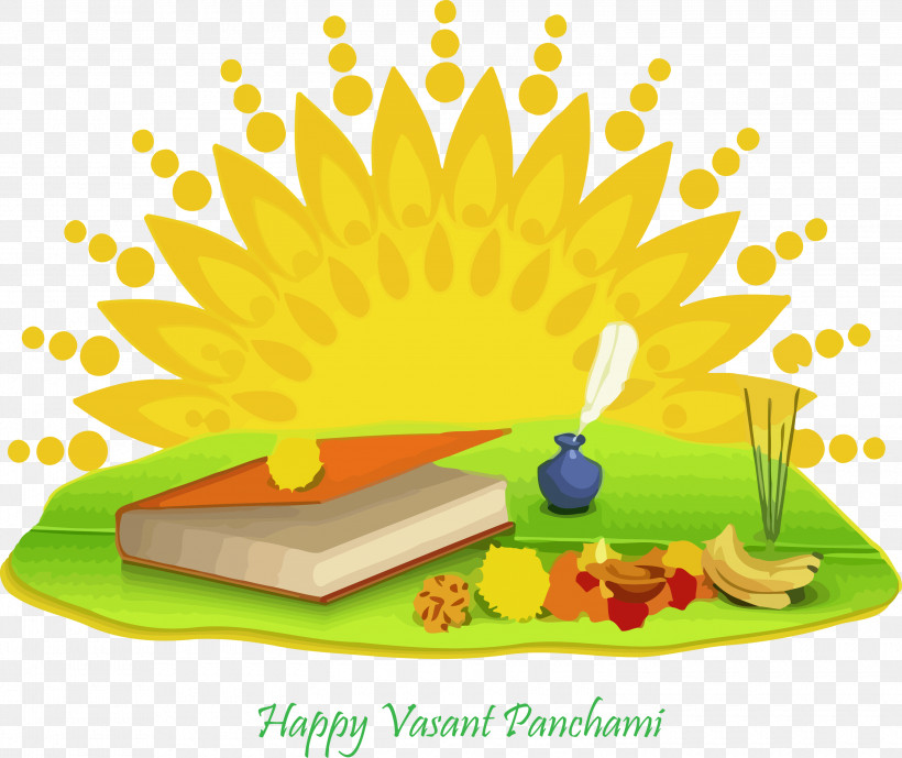 Vasant Panchami Basant Panchami Saraswati Puja, PNG, 3000x2524px, Vasant Panchami, Basant Panchami, Saraswati Puja, Yellow Download Free