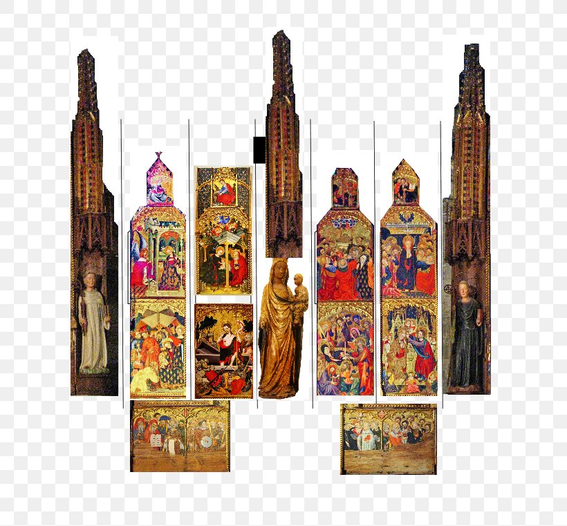 Gothic Altarpiece Of Santes Creus Tarragona Cathedral Palau Nacional Reredos, PNG, 615x761px, Reredos, Altar, Altarpiece, Art, Church Download Free