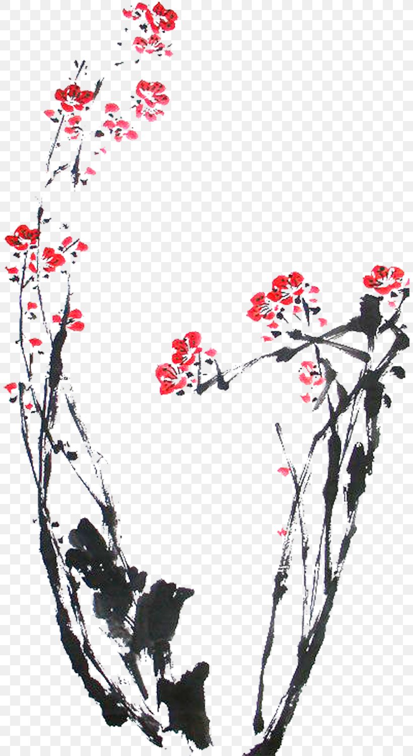 Ink Plum Blossom, PNG, 806x1500px, Ink, Art, Blossom, Branch, Cherry Blossom Download Free