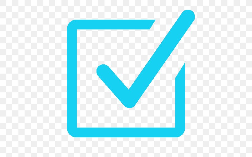 Checkbox Check Mark Information, PNG, 512x512px, Checkbox, Aqua, Area, Azure, Blue Download Free