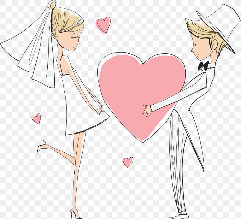 Wedding Invitation Bridegroom Illustration, PNG, 3758x3409px, Watercolor, Cartoon, Flower, Frame, Heart Download Free