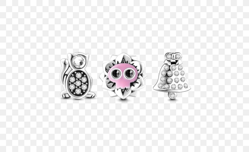 Earring Charm Bracelet Jewellery Pandora Silver, PNG, 500x500px, Earring, Bead, Body Jewellery, Body Jewelry, Brand Download Free