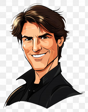 Tom Cruise - Cartoon Male Character Illustration PNG