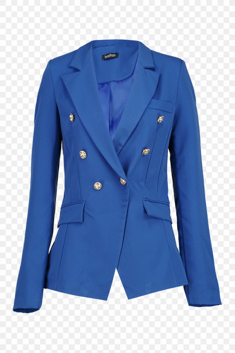 Blazer Boohoo.com Military Jacket Double-breasted, PNG, 1000x1500px, Blazer, Blue, Boohoocom, Button, Cobalt Blue Download Free