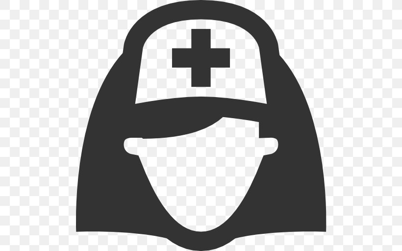 Nursing Health Care Clip Art, PNG, 512x512px, Nursing, Black And White, Brand, Headgear, Health Care Download Free