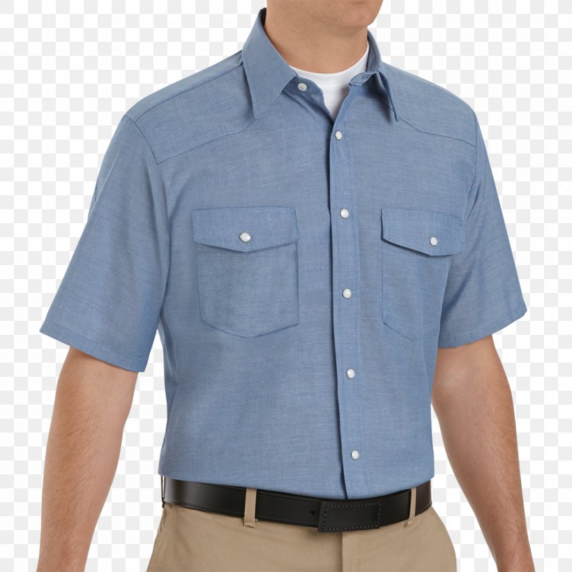 Dress Shirt Sleeve Uniform Workwear, PNG, 1000x1000px, Dress Shirt, Blue, Button, Cambric, Clothing Download Free