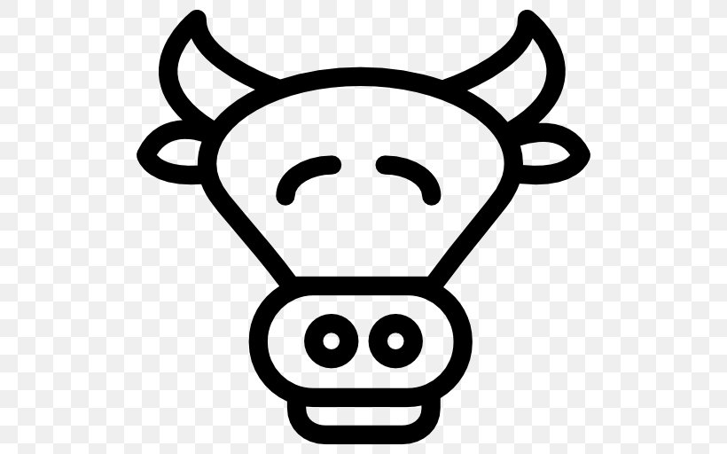 Taurine Cattle Clip Art, PNG, 512x512px, Cattle, Agriculture, Black And White, Bull, Face Download Free