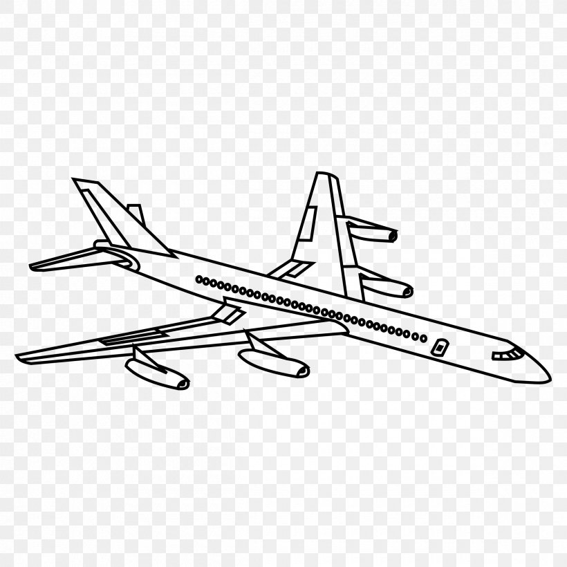 Airplane Drawing Clip Art, PNG, 2400x2400px, Airplane, Aerospace Engineering, Air Travel, Aircraft, Black And White Download Free