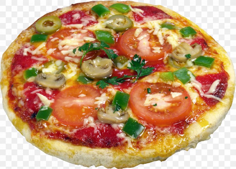 California-style Pizza Sicilian Pizza Pizza Margherita Italian Cuisine, PNG, 4196x3012px, Californiastyle Pizza, American Food, Basil, California Style Pizza, Cuisine Download Free