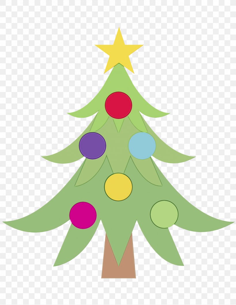 Christmas Tree, PNG, 1483x1920px, Watercolor, Christmas, Christmas Decoration, Christmas Ornament, Christmas Tree Download Free