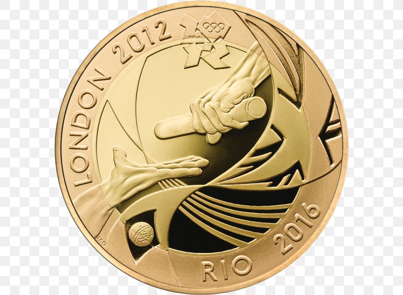 Coin 2012 Summer Olympics London 2016 Summer Olympics Olympic Games, PNG, 600x599px, Coin, Bullion Coin, Currency, Gold, Gold Coin Download Free