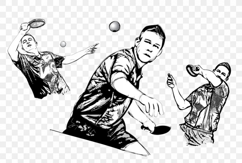 Table Tennis Racket, PNG, 1000x675px, Ping Pong, Arm, Art, Black And White, Brand Download Free