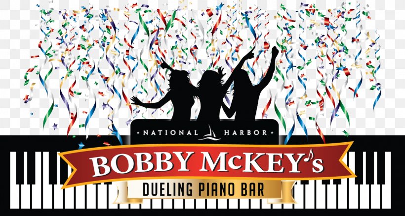 Bobby McKey's Dueling Piano Bar Logo Party, PNG, 1464x784px, Logo, Advertising, Banner, Bar, Brand Download Free