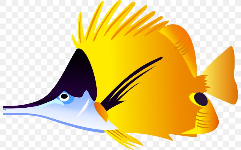 Cartoon Fish Yellow Clip Art, PNG, 800x510px, Cartoon, Beak, Drawing, Fish, Marine Biology Download Free