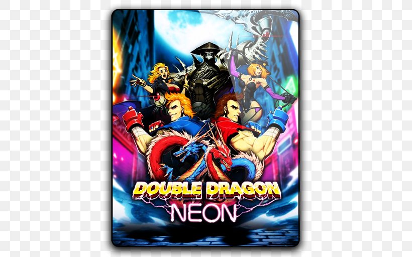 Double Dragon Neon Xbox 360 Video Game PlayStation 3, PNG, 512x512px, Double Dragon Neon, Action Figure, Arcade Game, Double Dragon, Downloadable Content Download Free