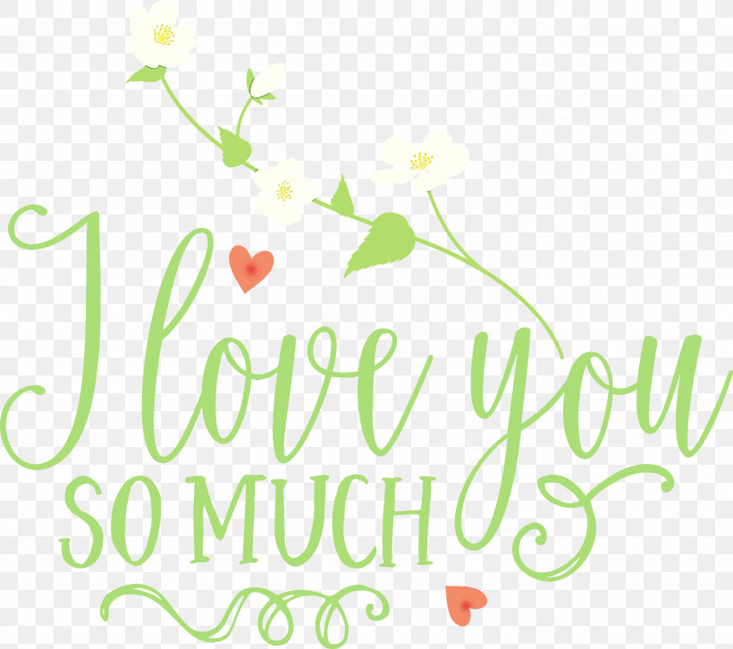 Floral Design, PNG, 3000x2657px, I Love You So Much, Branching, Floral Design, Leaf, Line Download Free