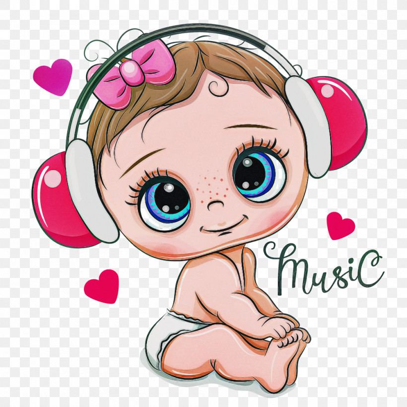 Cartoon Pink Cheek Nose Heart, PNG, 1000x1000px, Cartoon, Cheek, Ear, Heart, Nose Download Free