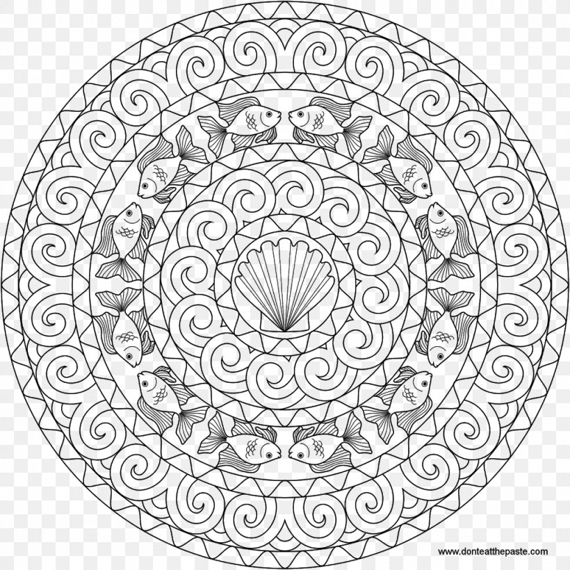 Coloring Book Geometry Mandala Adult, PNG, 1024x1024px, Coloring Book, Adult, Area, Black And White, Book Download Free