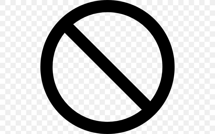 No Symbol Clip Art, PNG, 512x512px, No Symbol, Area, Black And White, Cdr, Oval Download Free