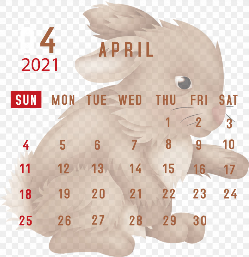 April 2021 Printable Calendar April 2021 Calendar 2021 Calendar, PNG, 2902x3000px, 2021 Calendar, April 2021 Printable Calendar, Biology, Dog, Hare Download Free