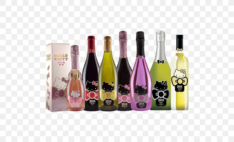 Champagne Hello Kitty Sparkling Wine Sauvignon Blanc, PNG, 500x500px, Champagne, Alcoholic Beverage, Bottle, Cabernet Sauvignon, Chardonnay Download Free