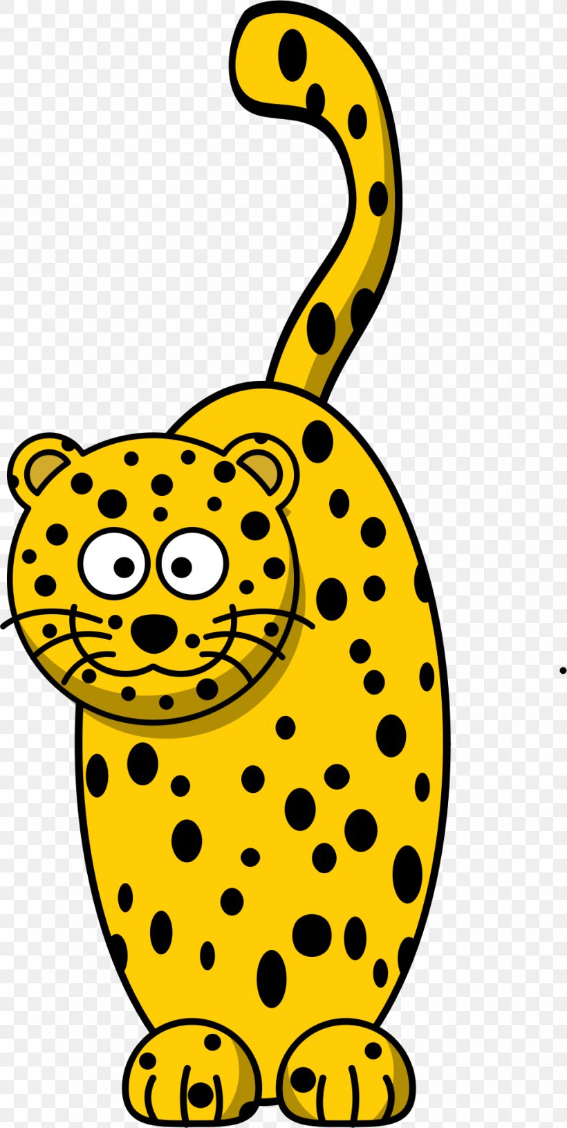 Cheetah Clip Art, PNG, 982x1952px, Cheetah, Artwork, Autocad Dxf, Big Cat, Black And White Download Free