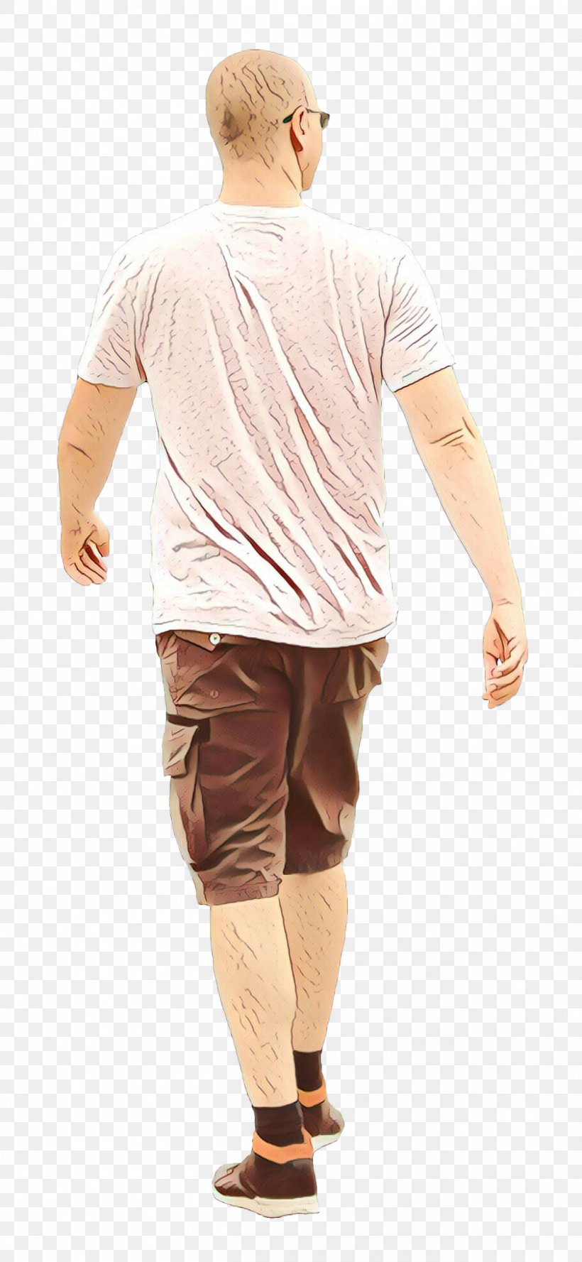 Clothing Standing Shoulder Sleeve T-shirt, PNG, 1304x2827px, Cartoon, Arm, Beige, Clothing, Leg Download Free