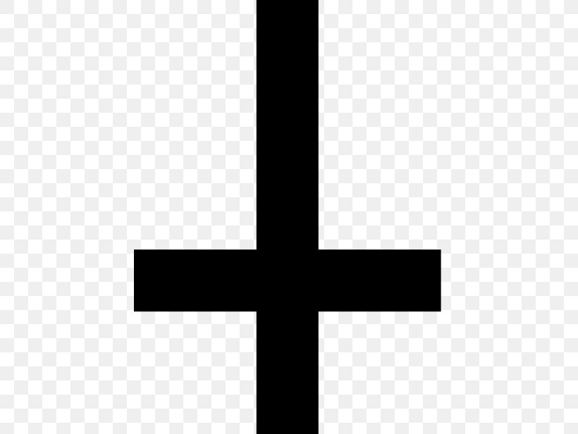 Cross Of Saint Peter Christian Cross Christianity Symbol Satanism, PNG, 440x616px, Cross Of Saint Peter, Alpha And Omega, Black, Black And White, Brand Download Free