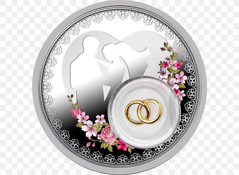 Silver Coin Silver Coin Wedding Gift, PNG, 600x600px, Coin, Anniversary, Commemorative Coin, Dollar Coin, Flower Download Free