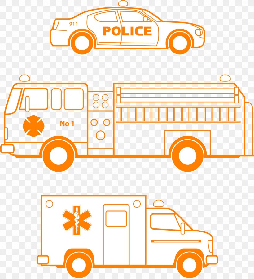 emergency vehicles coloring pages